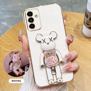 เคสโทรศัพท์ Samsung Case TPU Soft Case Electroplating Bracket Candy Bear เหมาะสําหรับ Samsung Gaxaly S20 S21 S22 S23 S24 FE S25 Plus S25 Ultra