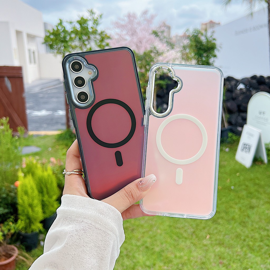 SAMSUNG เปลี่ยนสีกรณีสําหรับSamsung A56 5G S25 Ultra S24 Ultra S23 Ultra S22 Ultra A55 A54 A16 A34 A25 5G A15 กันกระแทกกรณี