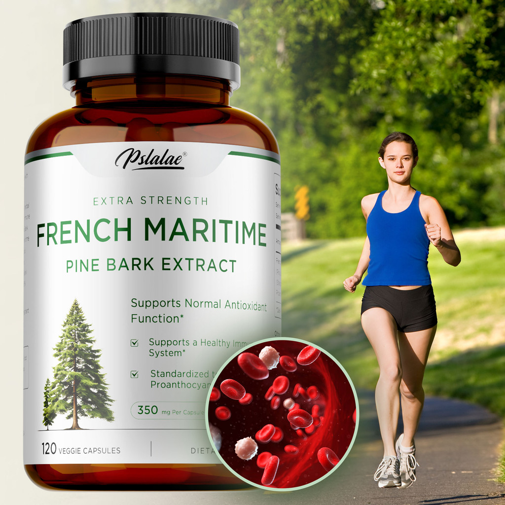 French Maritime Pine Bark Extract แคปซูลอาหารเสริม, รองรับสารต้านอนุมูลอิสระ, ระบบภูมิคุ้มกัน