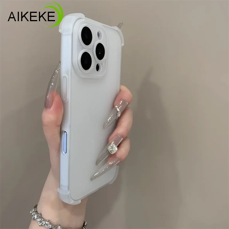 Ice Mistเคสโทรศัพท์สําหรับXiaomi 15 14 13 13T 12 12T Ultra 12S Pro 12X Civi 4 Pro 3 5G 4G Matteปกหลังน่ารักหรูหราธุรกิจSimple Soft AirBagกันกระแทกปลอก - รูปที่ 4