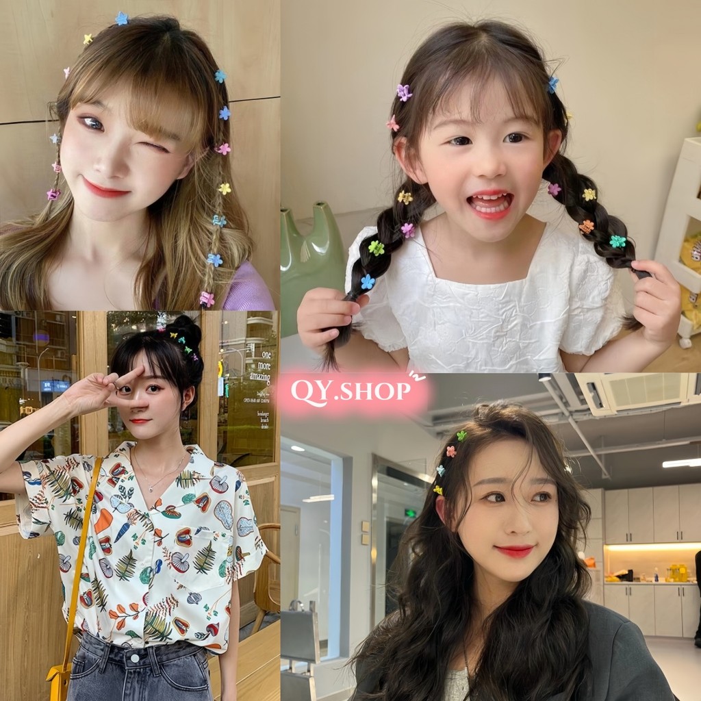 QY.Shop⭐️สินค้าราคาพิเศษ⭐️พร้อมส่ง กิ๊บสำหรับเด็ก ตัวเล็กคละสีคละลายคาวาอี้ จำนวนละ1ชิ้น "TM-4"