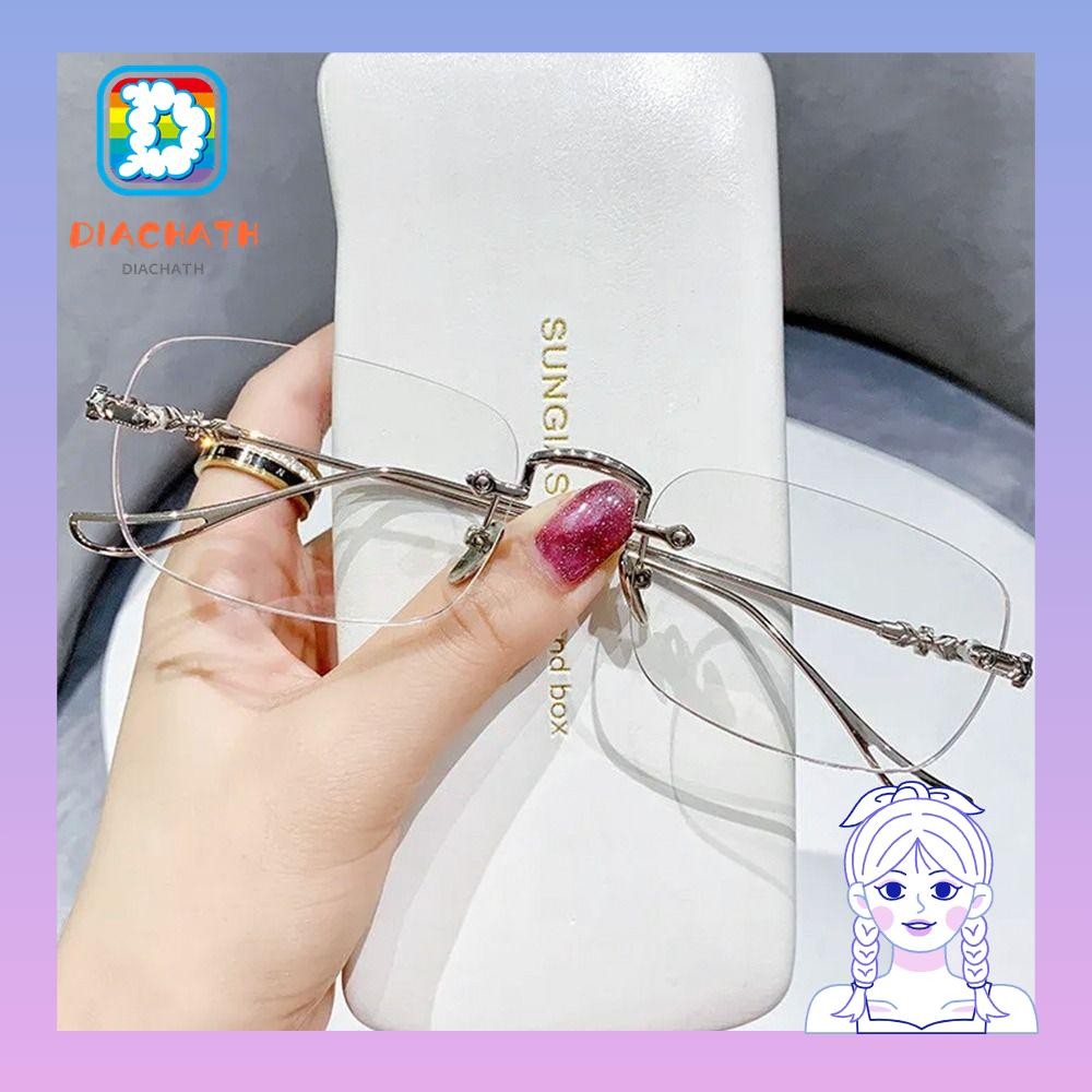 DICHATH แว่นตาสี่เหลี่ยม, PC Eye Protection Anti-Blue Light แว่นตาอ่านหนังสือ, Vintage Blue Blocking Ultralight สายตายาวแว่นตาผู้ชายผู้หญิง