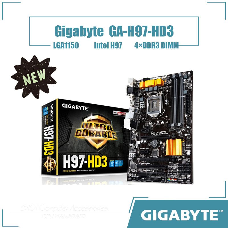 [ใหม่] เมนบอร์ด Gigabyte GA-H97-HD3 Intel H97 4DDR3 DIMM LGA1150 เดสก์ท็อปเมนบอร์ด