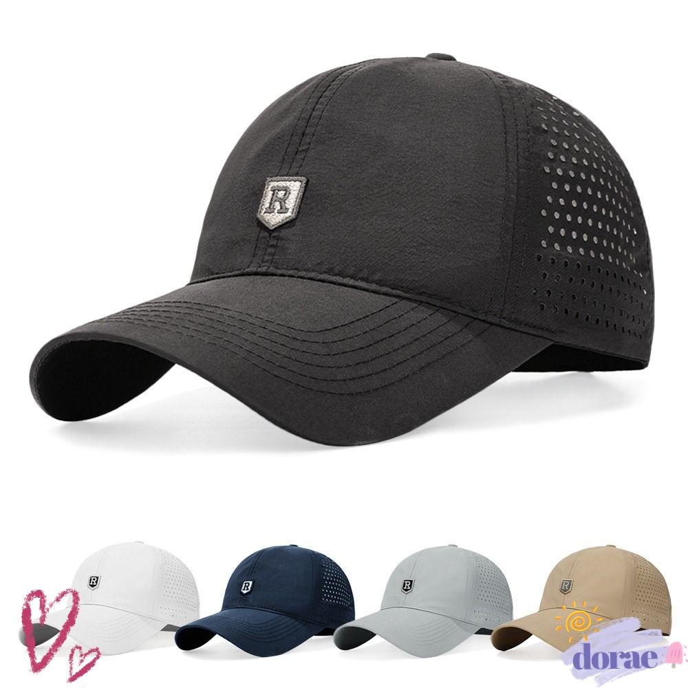 หมวกกันแดด DORAE หมวกเบสบอลฤดูร้อนระบายอากาศได้ขนาดใหญ่ Casual Quick Dry Big Head ผู้ชายผู้หญิง