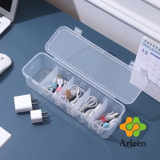 Arleen กล่องเก็บของอเนกประสงค์ เก็บสายชาร์ทมือถือ กล่องจัดระเบียบ ขนาดกลางโปร่งใส 1 ชิ้น Storage box