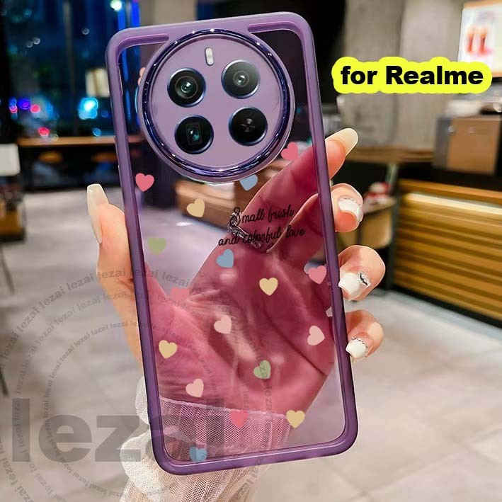 Realme 14 Pro + Plus 5GเคสRealme 13 12 11 Pro Plus 13 + 12 + 12x 11x 5Gเคสกรณีพร้อมตัวป้องกันกล้องนุ่มน่ารักกันกระแทกใสหรูหราออกแบบใหม่