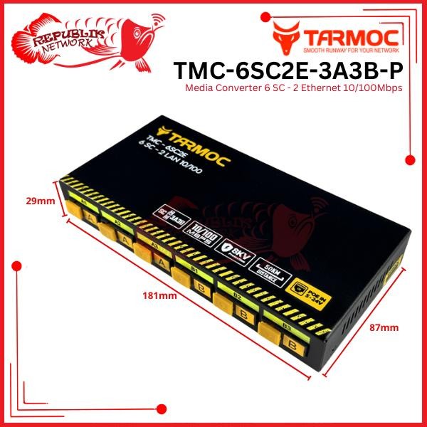 Tarmoc TMC-6SC2E-3A3B-P|6 FO 2 LAN 10/100 POE IN 5-24V Media Converter - 6SC-2LAN 6B-P