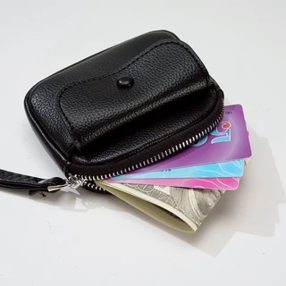 (ส่งด่วน)xspeedfashion(X2405) กระเป๋าสตางค์ใบสั้น+สายคล้องมือ มีช่องข้างหน้าใส่ของ ขนาด5นิ้ว หนังPU มี2ซิป