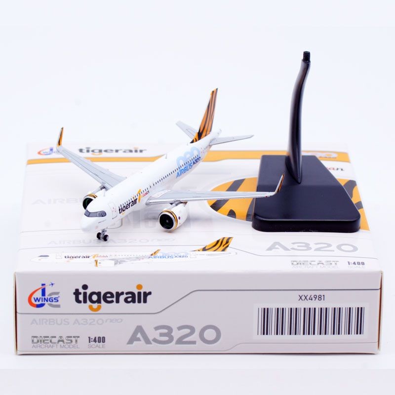 1: 400 JC Wing Alloy Airliner รุ่น Taiwan Tiger Airlines Airliner A320NEO B-50021