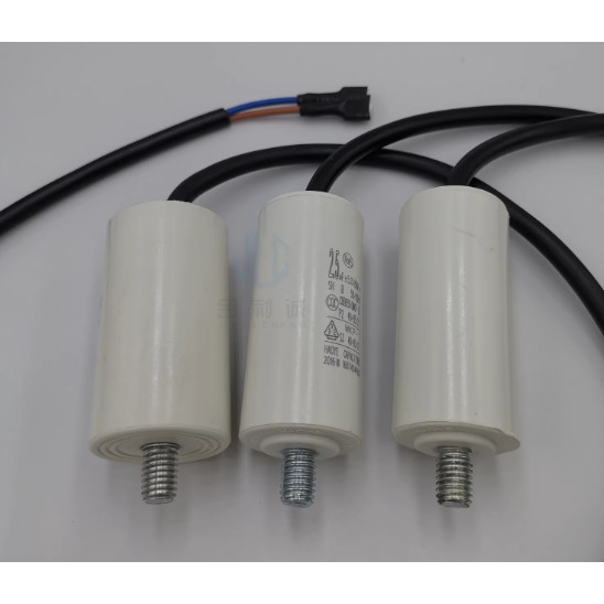 CBB65D CBB65A-2 2.5/3/4/5UF 450V ตู้เย็นตู้แช่แข็งมอเตอร์ Starter Capacitor พร้อมสายไฟ