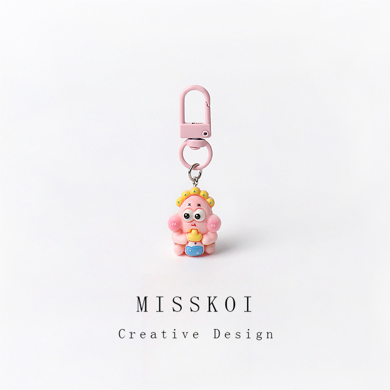 MJT การ์ตูนสีชมพู SpongeBob SquarePants Series พวงกุญแจน่ารักสไตล์ใหม่ All-Match จี้หวาน