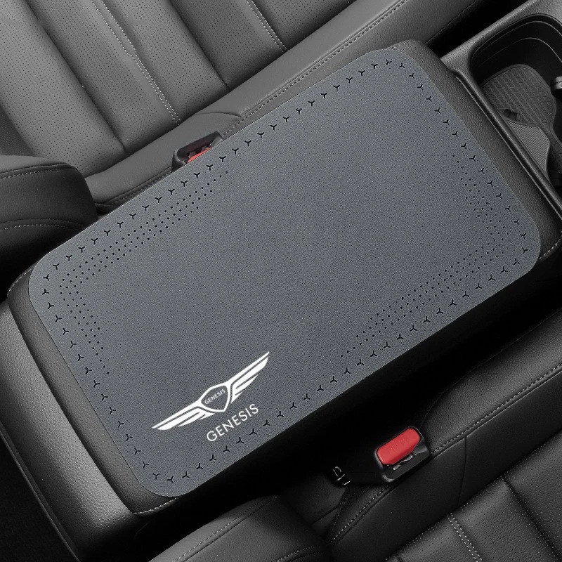รถ Armrest Pad Auto กล่องเก็บฝาครอบป้องกันสําหรับ Genesis Essentia G70 GV80 G90 GV90 GV60 G80 GV70 อ