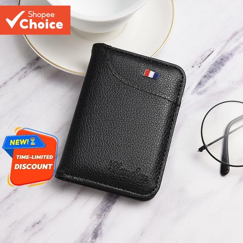 กระเป๋าสตางค์ RFID บางเฉียบสําหรับผู้ชาย - ที่ใส่บัตรหลายใบแบบบางสําหรับบัตรเครดิตและรหัส