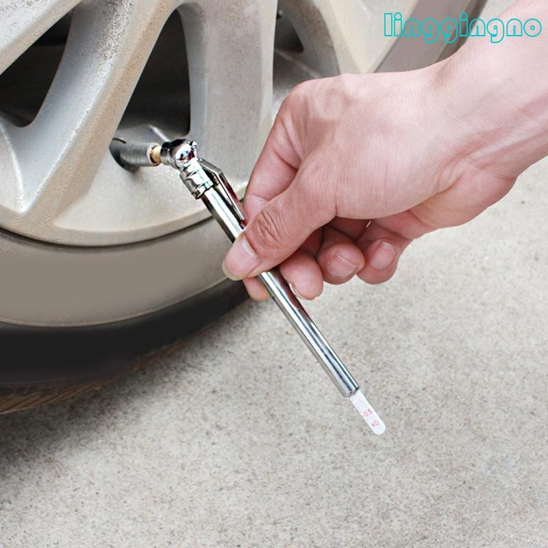 RR ดินสอเครื่องวัดความดันยาง 5-50 PSI สแตนเลสสตีลสําหรับรถยนต์รถบรรทุก RVs 5-50 PSI Heavy Duty พร้อม
