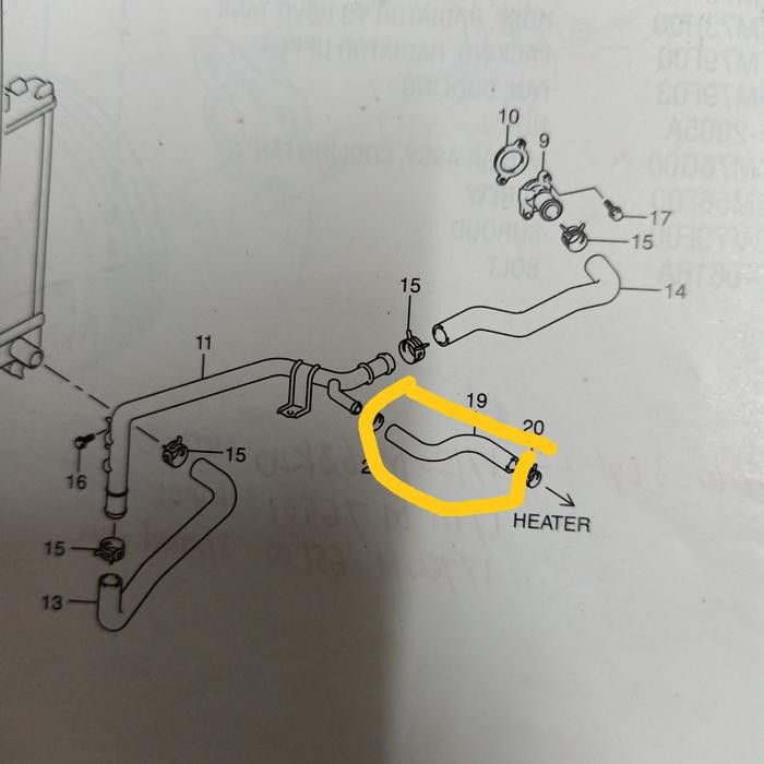 ท่อเครื่องทําน้ําอุ่นออก 17872M79F00 Estilo 4 กระบอก SGP ราคา 1 ชิ้น