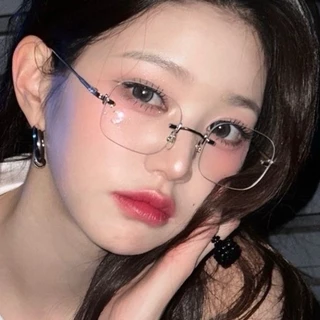 👓แว่นตาแฟชั่น👓 -75°~-475° ไร้กรอบ แว่นสายตาสั้น เวอร์ชั่นภาษาเกาหลี Unisex 104