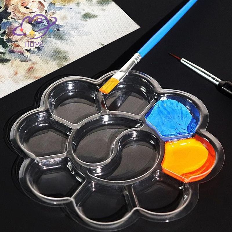 [mayhome] 20 ชิ้นทิ้ง Gouache ภาพวาดสีน้ํามัน Palette Plum Blossom Shape ภาพวาด Art Palette ล้างทําความสะอาดได้สีน้ําสี Palette {TH}