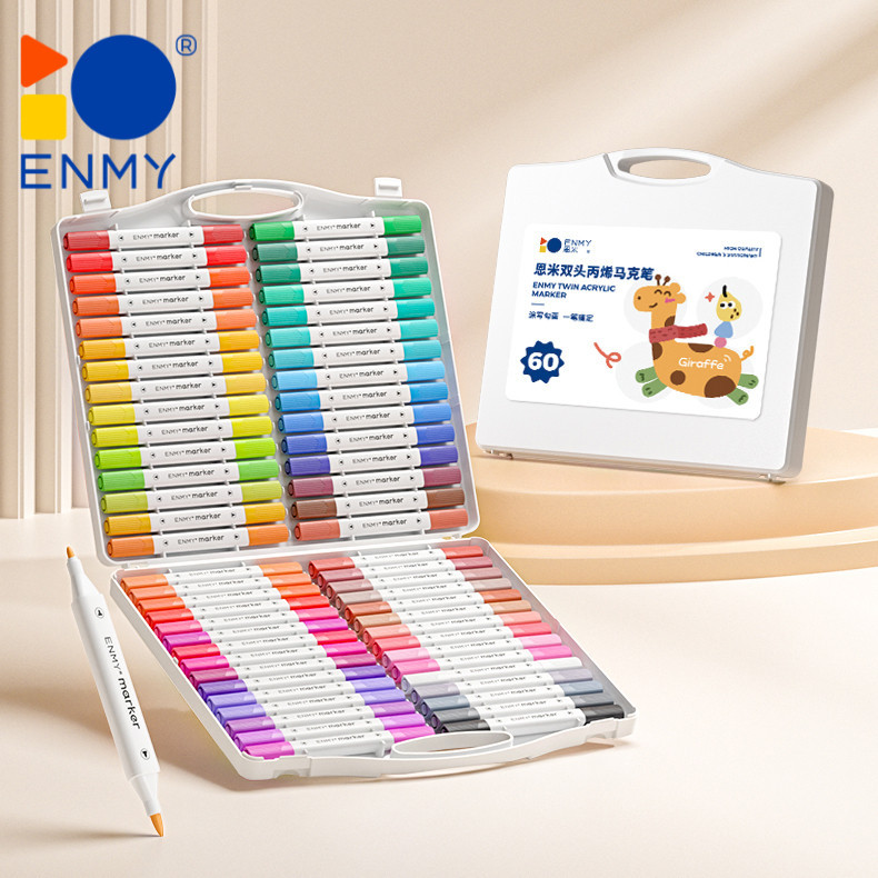 [Metro Vibe ID] AMMY เครื่องหมายอะคริลิค - 48 สีสดใส, เคล็ดลับคู่, ชุดสี NCS, หมึกน้ํา, ปลอดสารพิษ, 
