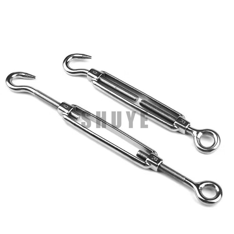 เกลียวเร่ง สแตนเลส 304 เกลียวเร่งสแตนเลส ตะขอปรับระดับ สำหรับลวดสลิง OC ขนาด M4-M12 พร้อมส่ง