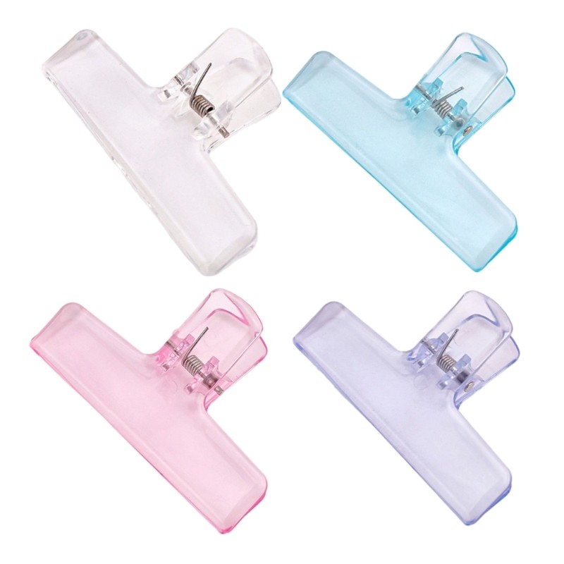 Stat 4 ชิ้นคลิปหนีบกระดาษอะคริลิคใสสําหรับหัตถกรรมกระดานวาดภาพกระเป๋าเอกสารภาพ