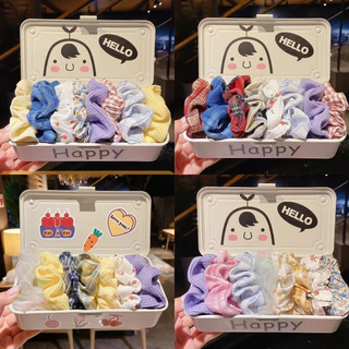 10ชิ้นชุดบิ๊ก ส กรุบกรอบ แฟชั่นเกาหลีที่สวยงามที่เรียบง่ายอเนกประสงค์บิ๊กผมผูกขนาดใหญ่ลําไส้ผมวงอุปกรณ์ผม