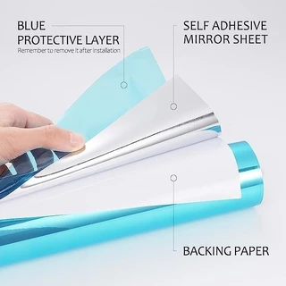 50x200cm กระจกแผ่น กระจกพลาสติก สำหรับติดผนัง มีกาวในตัว กระจกติดผนัง กระจกความละเอียดสูง, สติ๊กเกอร์ติดกระจกห้องน
