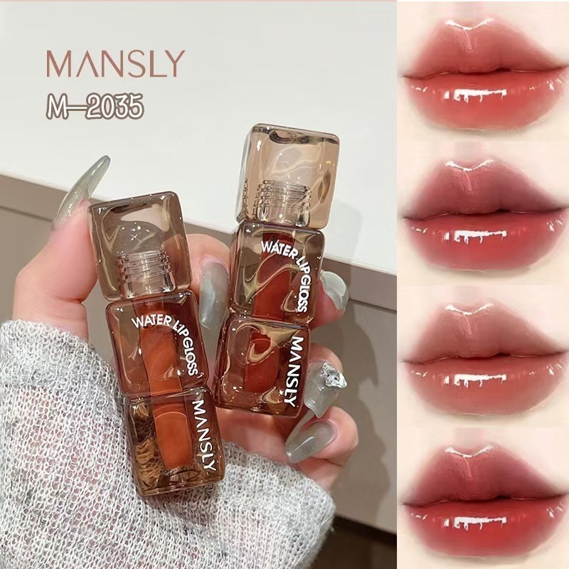 [ใหม่] MANSLY Moisture Essence LipGloss ลิควิดลิปกลอส ชุ่มชื้น บางเบา ให้ริมฝีปากฉ่ำวาว no.M-2035
