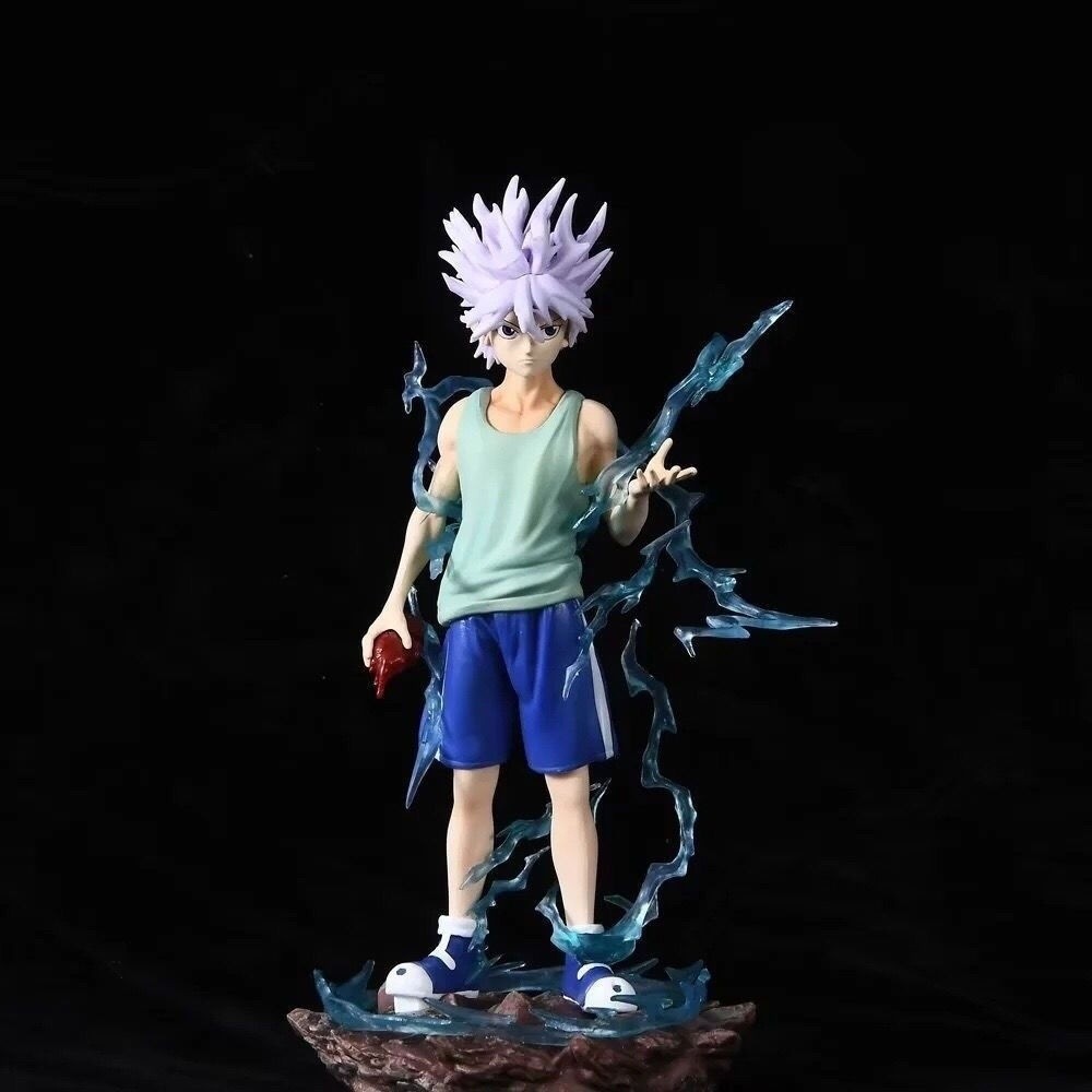 Full-time Hunter GK Speedy Killua Zaoldyeck Super Speed Mode Standing Position Model Ornaments Boxed
