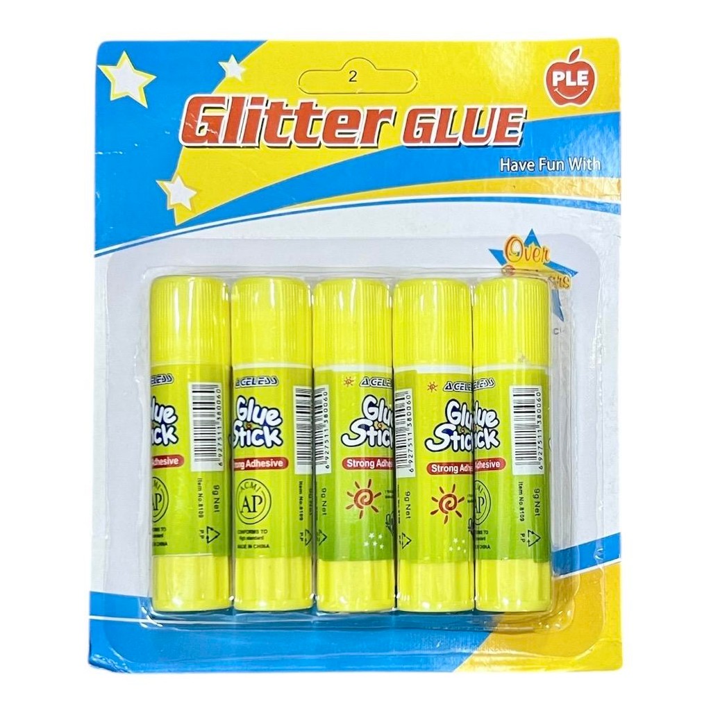 (ยกแพ็ค 12 แผง) กาวสติ๊ก Glue Stick แผงละ 5 ชิ้น