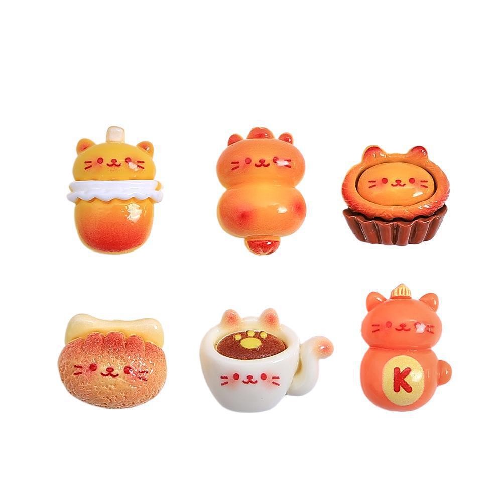 การ์ตูนลูกแมวขนมปังลูกอมของเล่นน่ารักแฮนด์เมดครีมกาวเรซิ่นแกดเจ็ตหลุมรองเท้าหัวเข็มขัดเครื่องประดับวัสดุ - รูปที่ 3