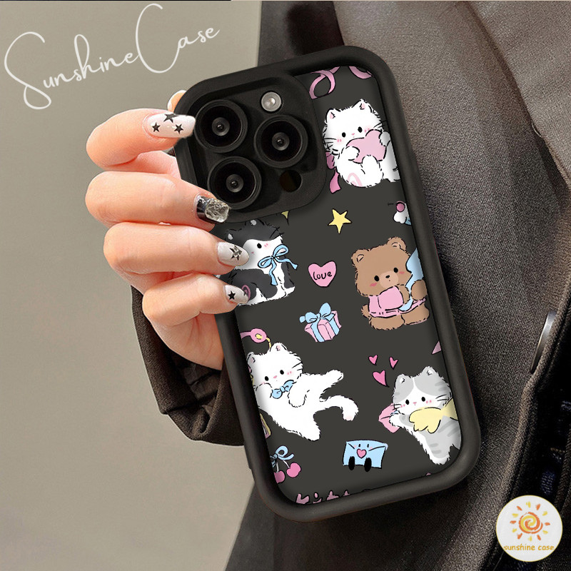 พร้อมส่ง เคสมือถือสำหรับOPPO รูปแมวสวยงามของขวัญ เคสป้องกันมือถือ A52 A74 A15 A16 A17 A31A15S A38 A58 A78 A6 A55 A54 A98