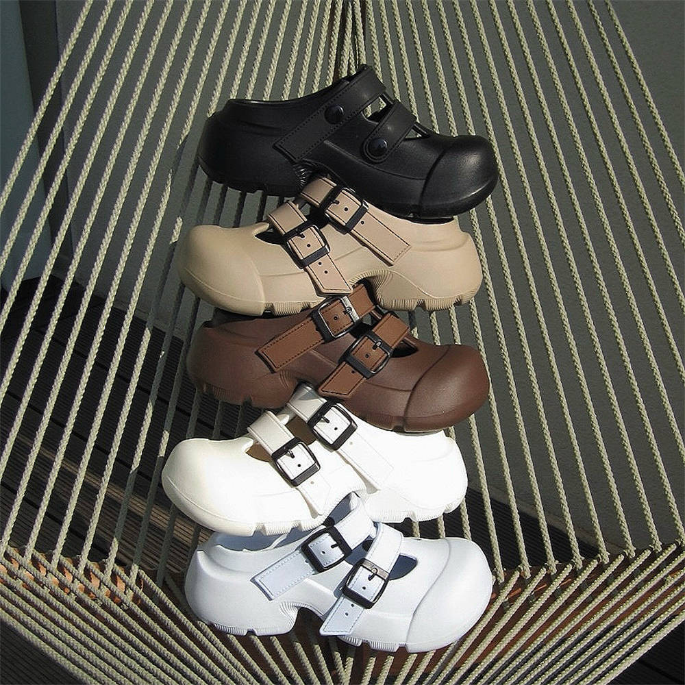 Xitiao รองเท้าแตะรองเท้าแตะฤดูร้อนแฟชั่นผู้หญิง Casual กลางแจ้ง High-End รองเท้าแตะหนา Soled