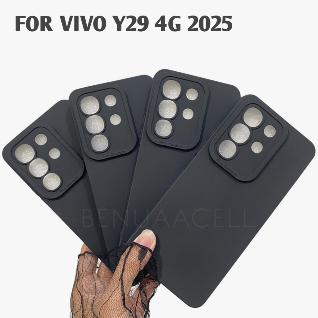 CASE PRO CAMERA สีดํา เฉพาะสําหรับ VIVO Y21D VIVO Y400 4G 5G VIVO Y29 4G 2025 - BC88