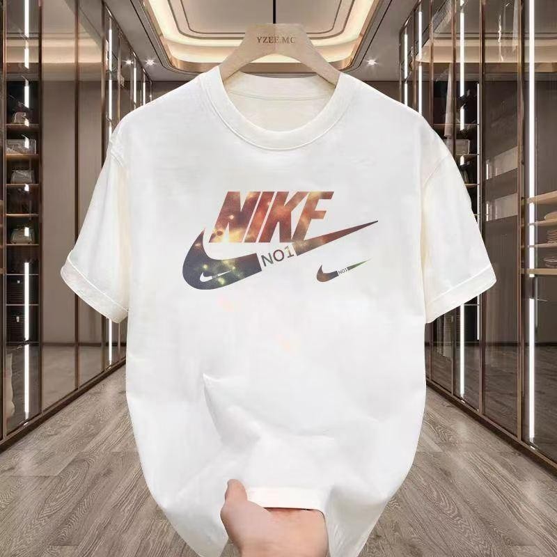 เสื้อยืดแขนสั้น oversize พิมพ์ลาย"NIKF" เสื้อยืดผู้ชาย สตรีทแฟชั่น เสื้อเท่ๆ tshirt men สีขาว-สีดำ