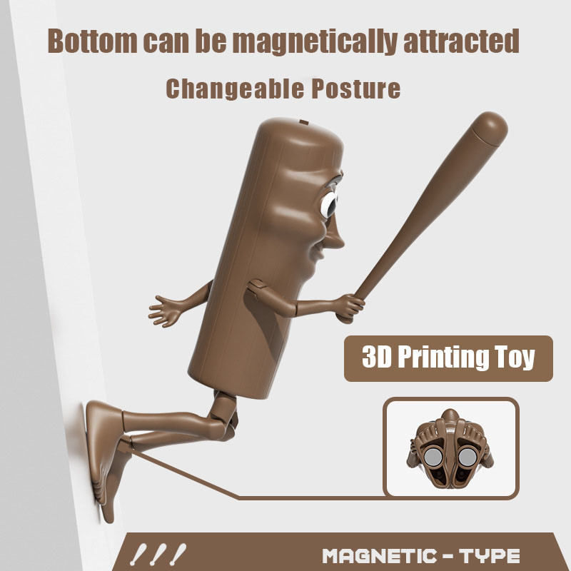 Tung Tung Tung Sahur 3D การพิมพ์ Brainrot ของเล่น Tung Tung Sahur Movable Joint Assembly Action Figu