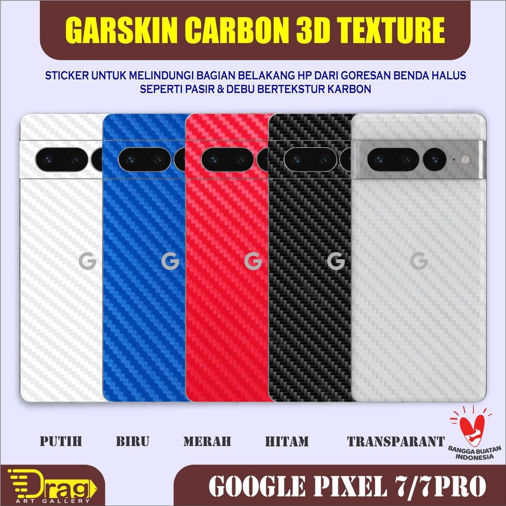 Garskin Skin คาร์บอนใส Google PIXEL 5 6 7 8 9 Pro