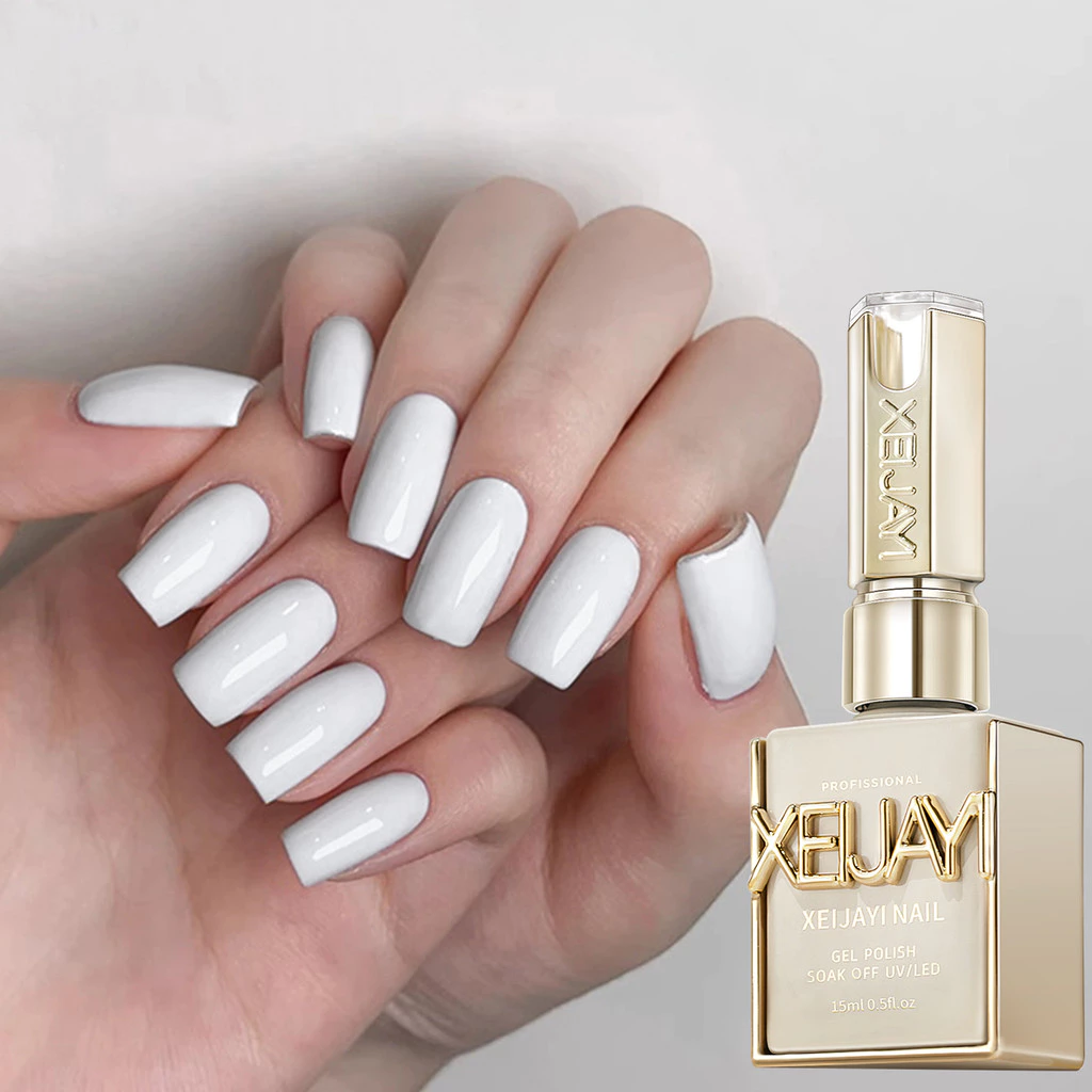 XEIJAYI 15มล--M061 น้ำยาทาเล็บสีขาวบริสุทธิ์แบบใหม่ ติดทนนาน เหมาะสำหรับใช้ในบ้านและร้านทำเล็บ