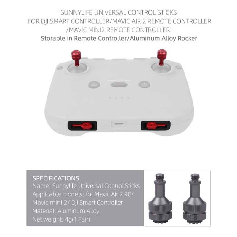 จอยสติ๊กควบคุมระยะไกลสําหรับ DJI RC N2 /RC N1/RC N1C/RC N3 Flip/NEO/Air 3/Mini 4K/Mini 4 Pro/Air 3S 