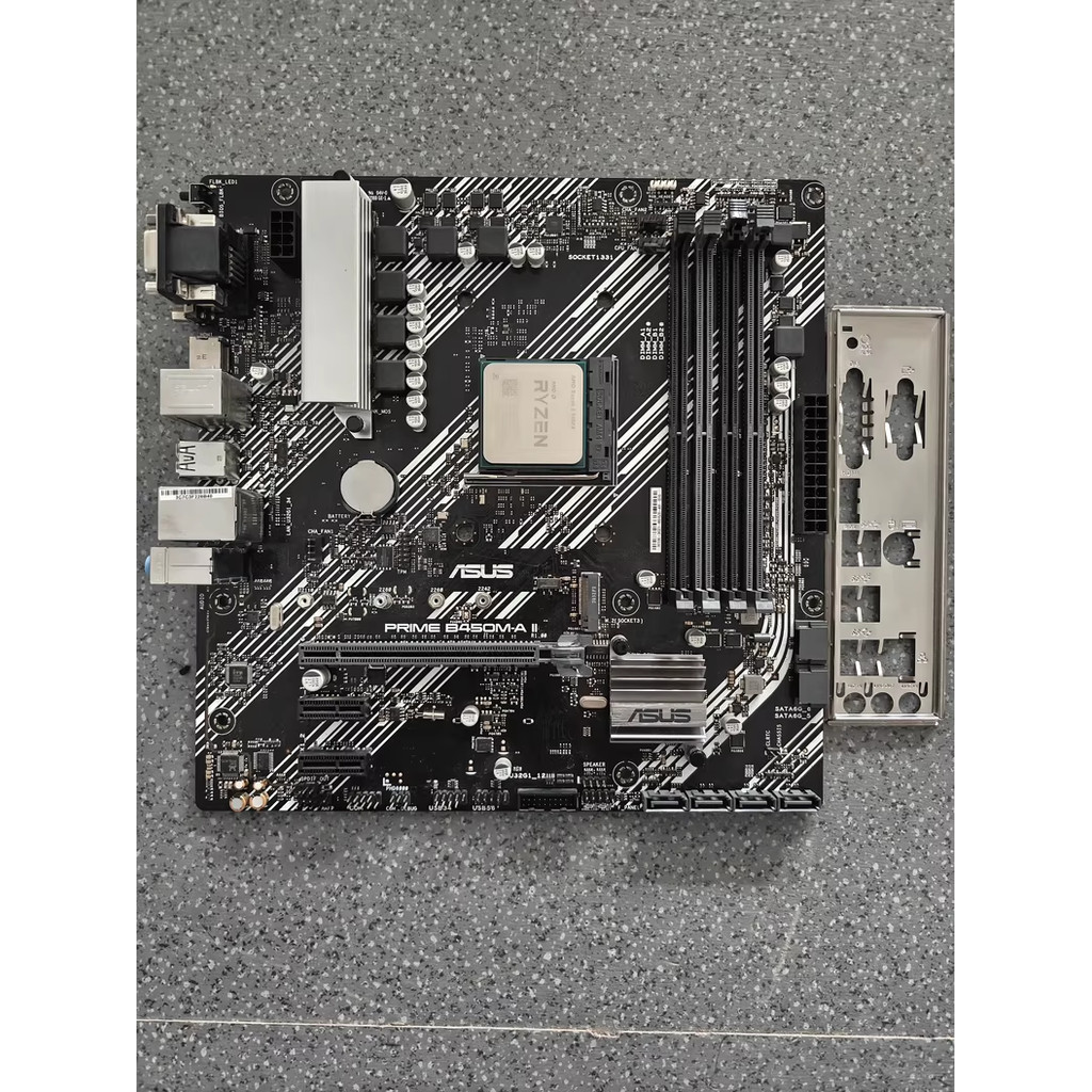 เมนบอร์ด ASUS PRIME B450M-A II พร้อม AMD Ryzen 5 5600XCPU