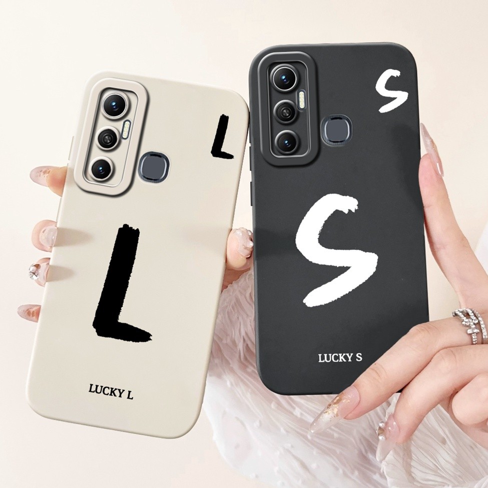 Infinix Hot 11 X662 X662B X689F เคสโทรศัพท์ Infinix Hot 11 กรณีแฟชั่นตัวอักษร AZ รูปแบบการออกแบบซิลิโคนกันกระแทกกันชน ราคา ถูกที่สุด ดีลบีเคเค