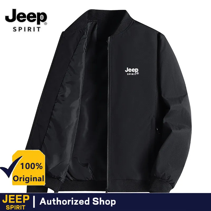 Jeep Spirit Bomber jacket เสื้อแจ็คเก็ตลําลองผู้ชายเสื้อแจ็คเก็ตแขนยาวเสื้อแจ็คเก็ตลําลองสําหรับผู้ชาย