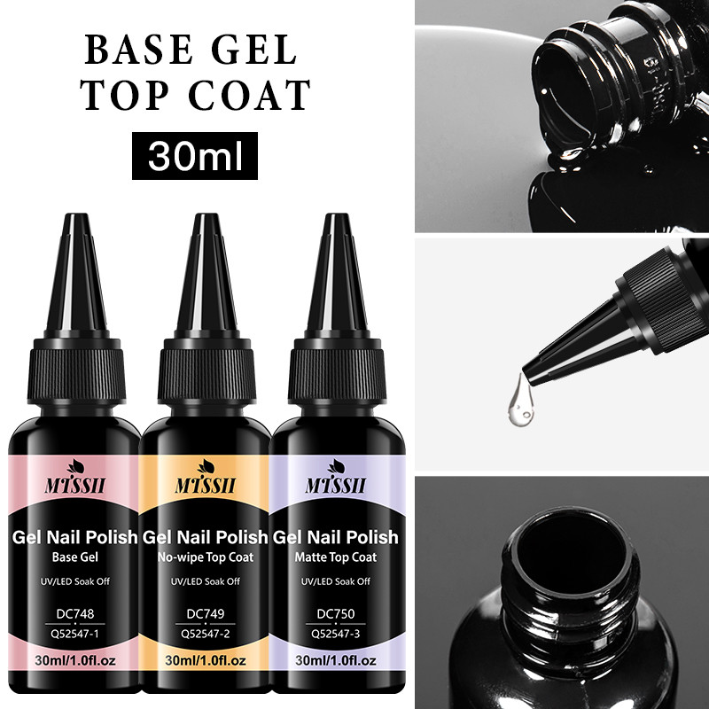 MTSSII 30ml ฐานเจล Top Coat Function เจลโปแลนด์ Soak Off UV Vernis กึ่งถาวรเล็บเล็บเจลเคลือบเงาเล็บ Art