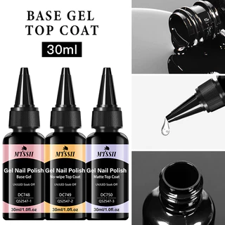 MTSSII 30ml ฐานเจล Top Coat Function เจลโปแลนด์ Soak Off UV Vernis กึ่งถาวรเล็บเล็บเจลเคลือบเงาเล็บ Art