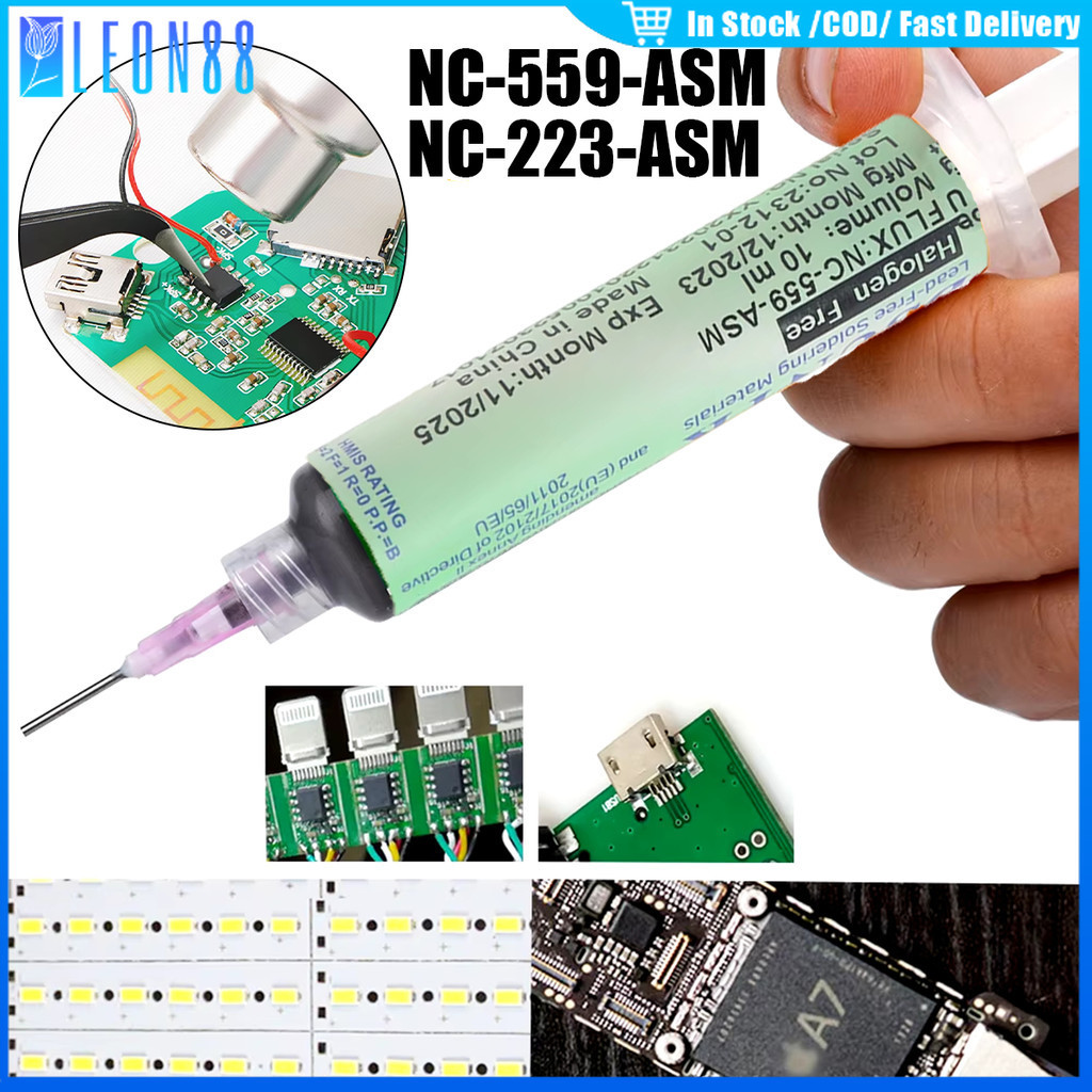 ของมาใหม่！ฟลักซ์หลอด ฟลักซ์บัดกรี หมึกซ่อมNC-559 NC223 10CC แถมหัวเข็ม อุปกรณ์งานซ่อม