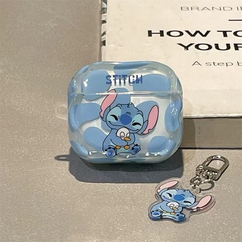 ทำไม ❤️ เคสการ์ตูน Stitch เข้ากันได้กับ Apple AirPods รุ่นที่ 4 เคสหูฟังบลูทูธไร้สาย AirPods 1/2 ปกป้อง