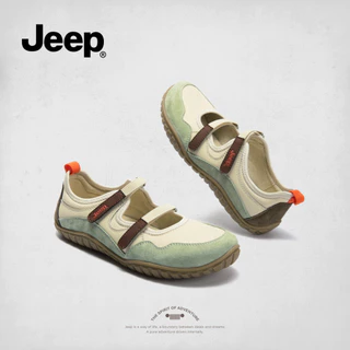 รองเท้าแมรี่เจนแท้จาก JEEP ฤดูใบไม้ผลิฤดูร้อน 2025 รองเท้าลำลองแบนระบายอากาศใหม่