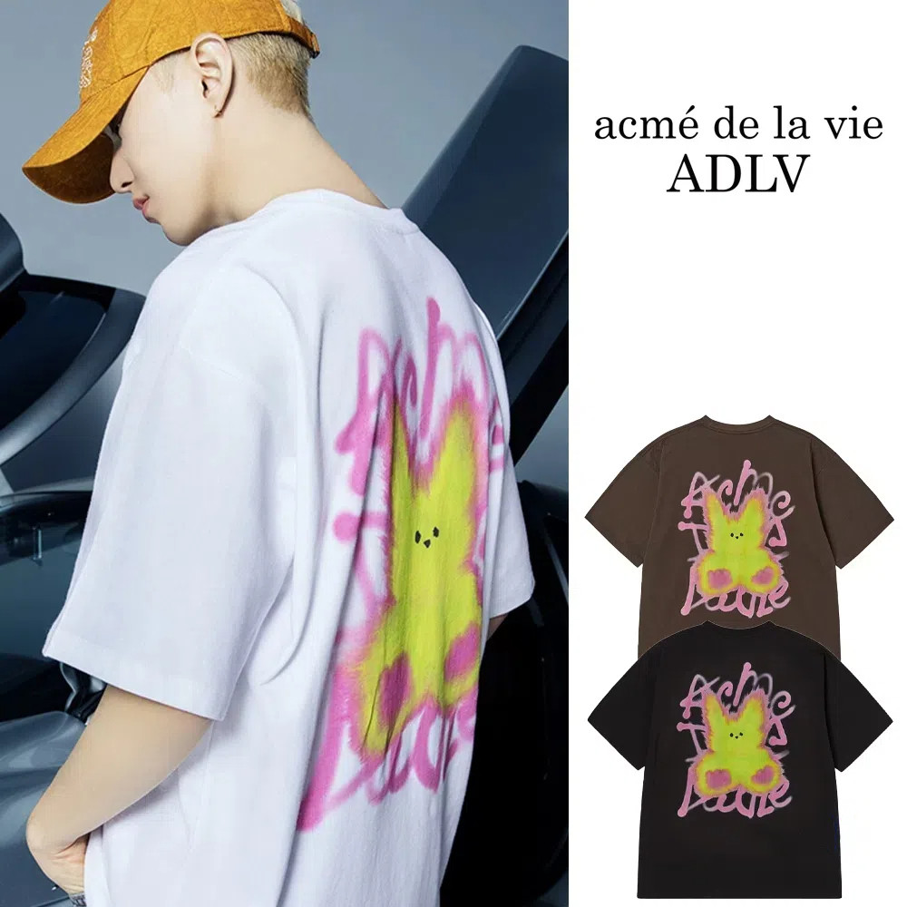 2025 ใหม่ Acme de Ia vie AdIv BLUR RABBIT SHORT SLEEVE T-SHIRT