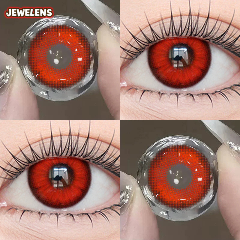 JeweLens 1 คู่คอสเพลย์คอนแทคเลนส์สีแดงแวมไพร์เครื่องสําอาง Softlens