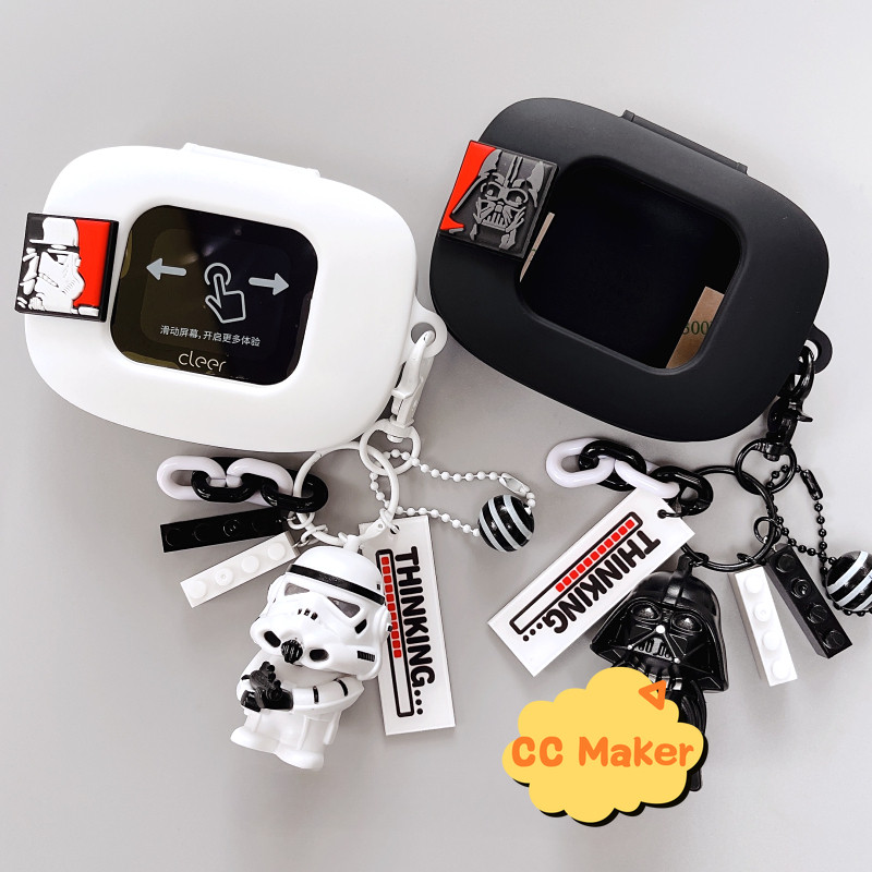 For Cleer ARC 3 ANC Case Silicone Soft Case Creative Cartoon Keychain Cute Silicone Finger Ring Pend