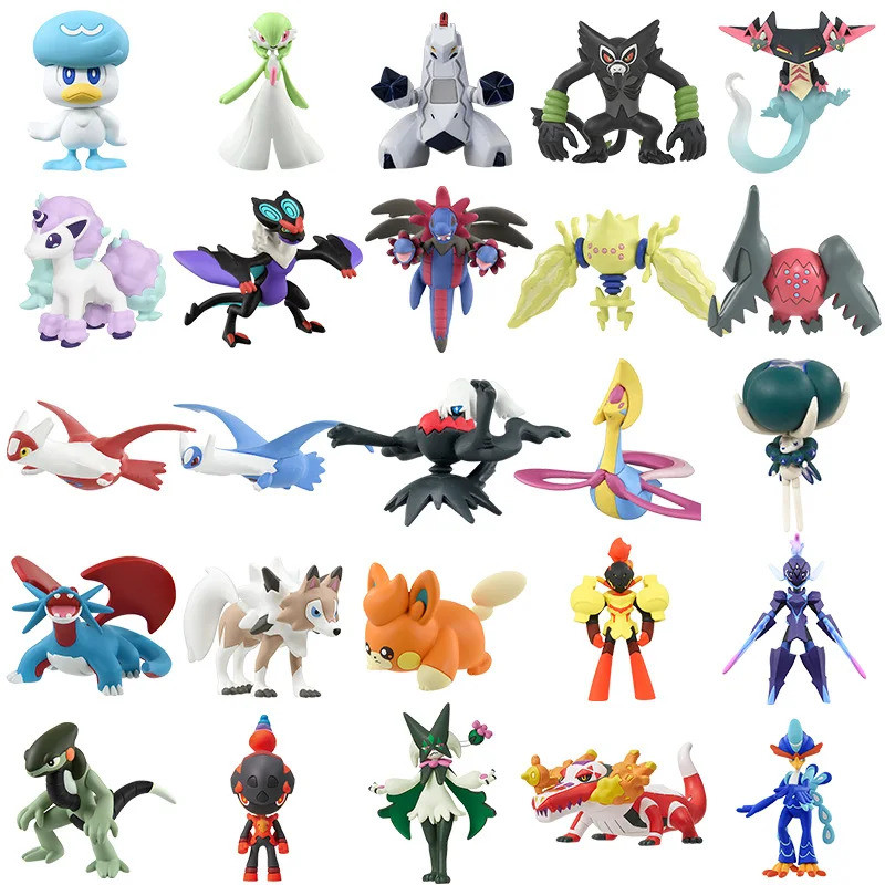 35 Styles Original TOMY Pokemon Figure Hisuian Typhlosion Terapagos Baxcalibur Floragato Darkrai Cal